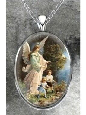 Guardian Angel Protect Children Necklace New Heaven Faith Love Hope Nostalgia